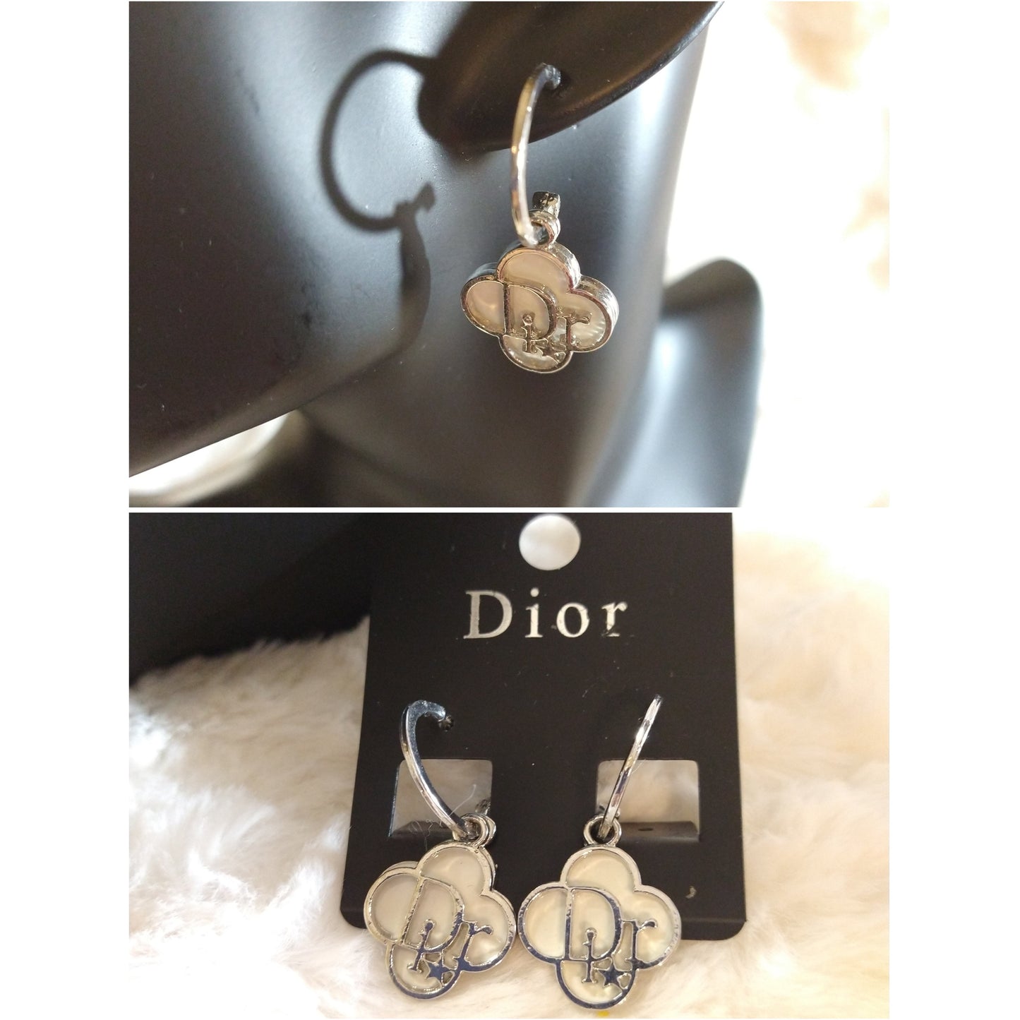 Luxury Fashion White Flip Earrings