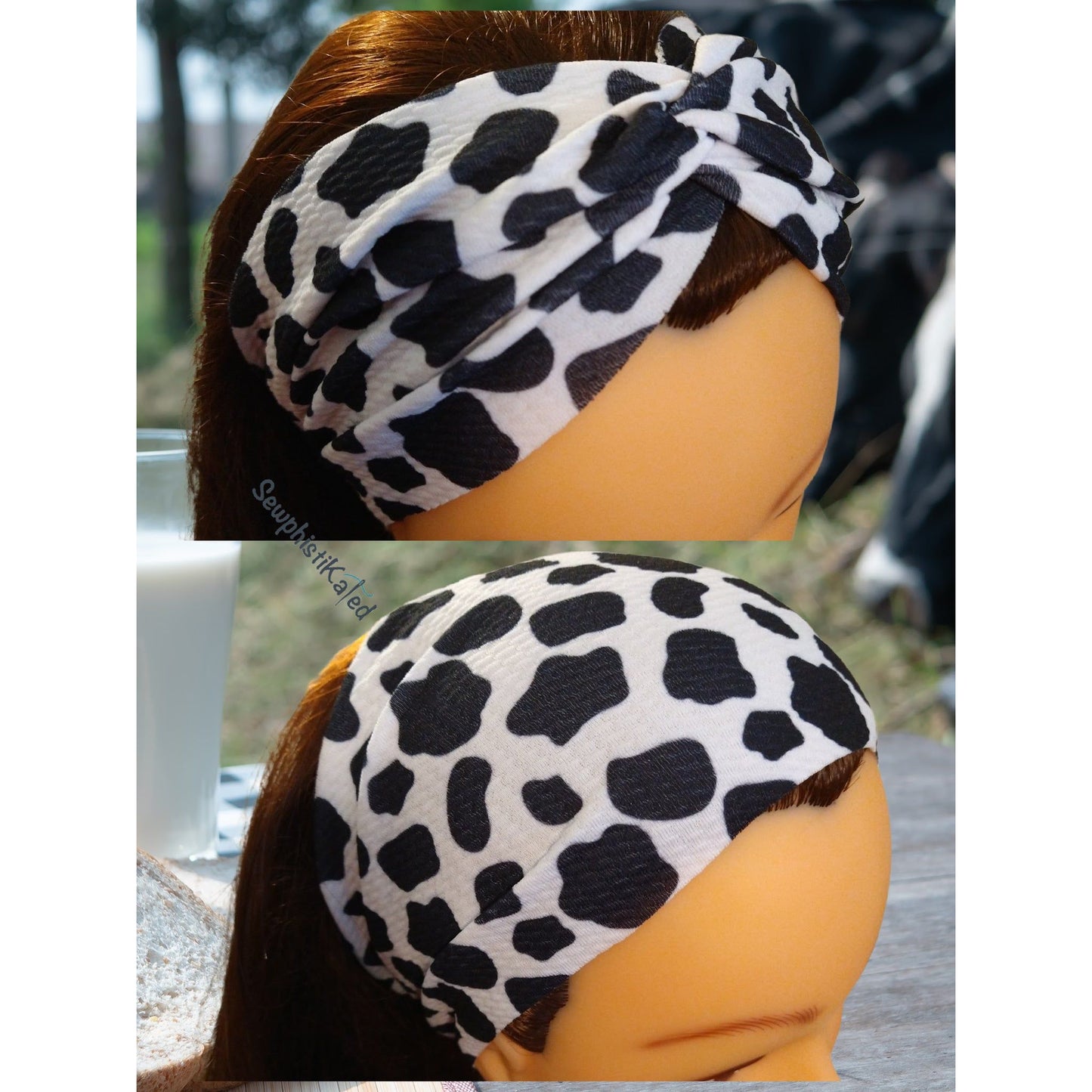 Cow Print Headbands & Scrunchies