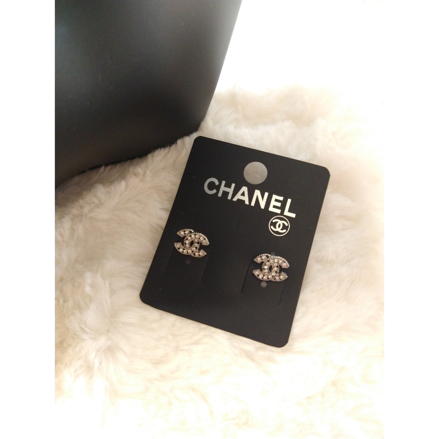 Luxury Fashion Mini Monogram Rhinestone Stud Earrings