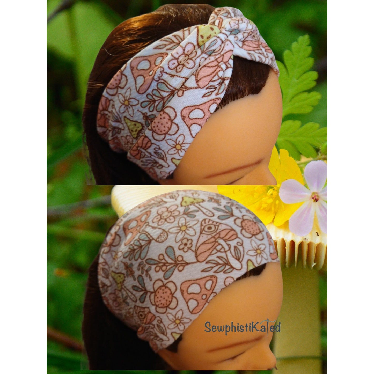 Floral Mushroom Headbands & Scrunchies