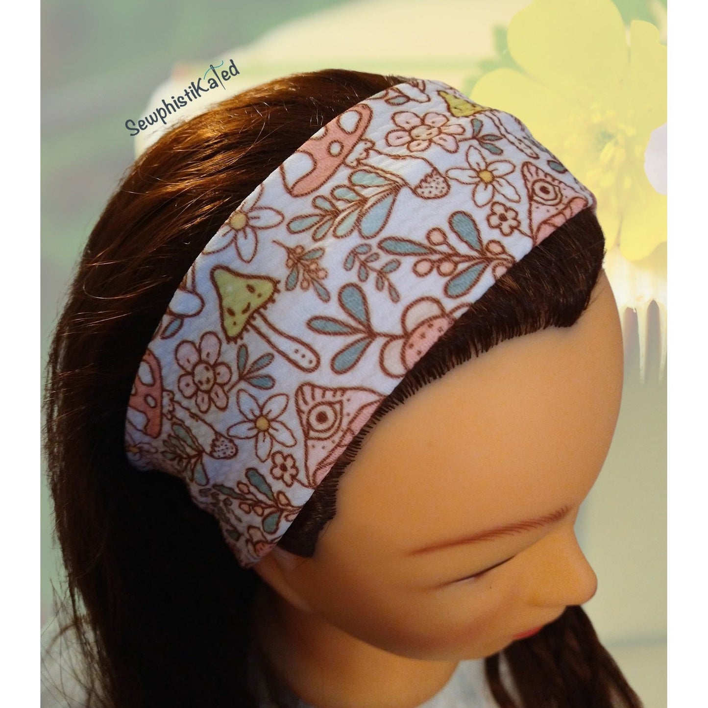 Floral Mushroom Headbands & Scrunchies