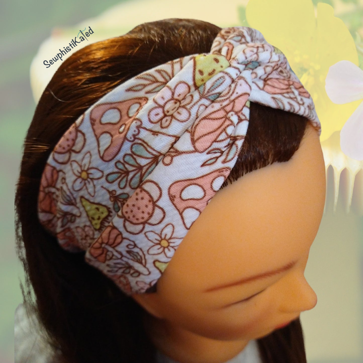 Floral Mushroom Headbands & Scrunchies