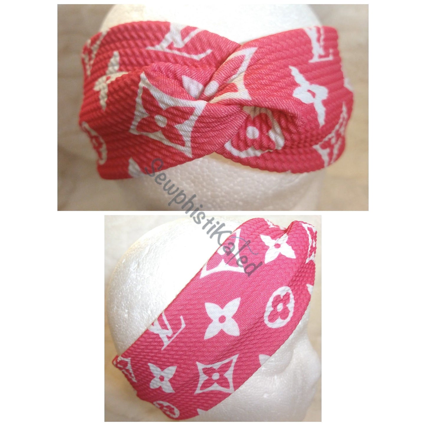 Bright Color Monogram Bougie Headbands & Scrunchies