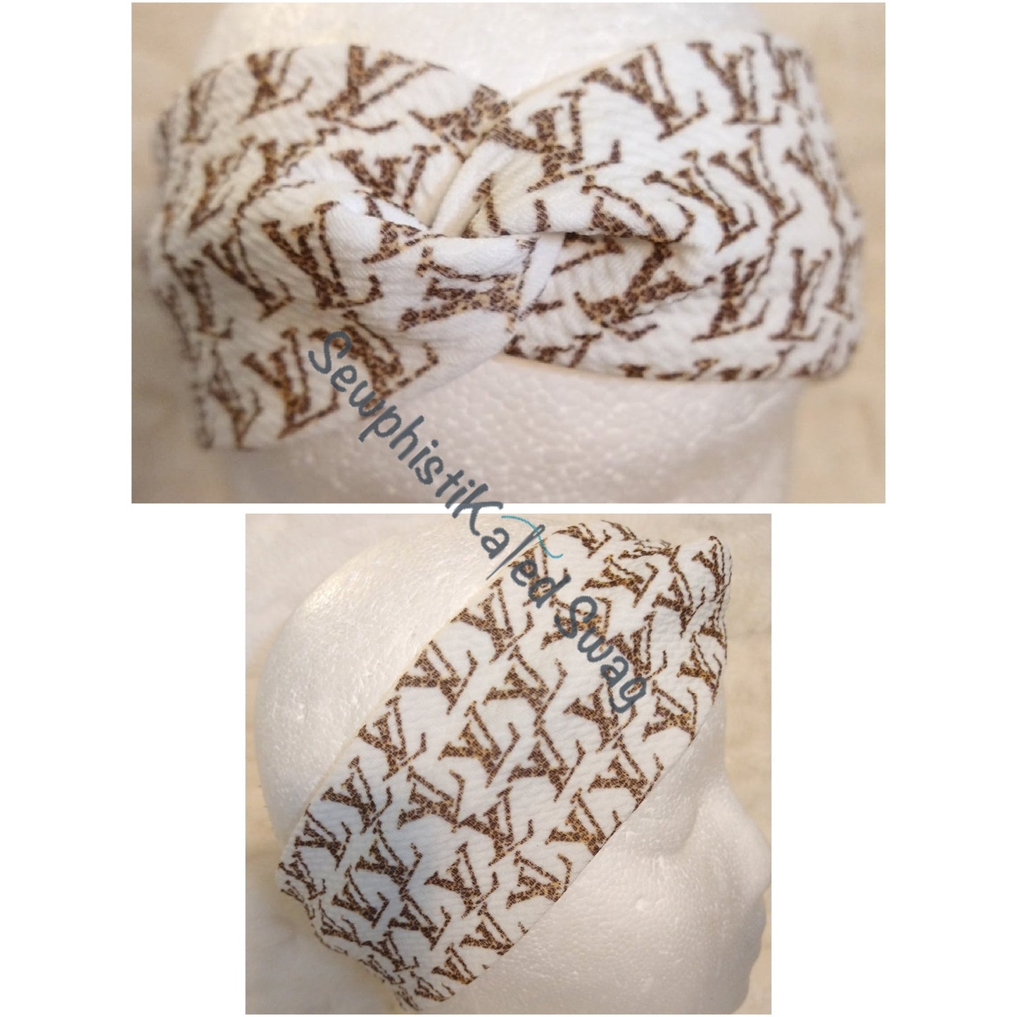 Leopard Print Monogram Bougie Headbands & Scrunchies