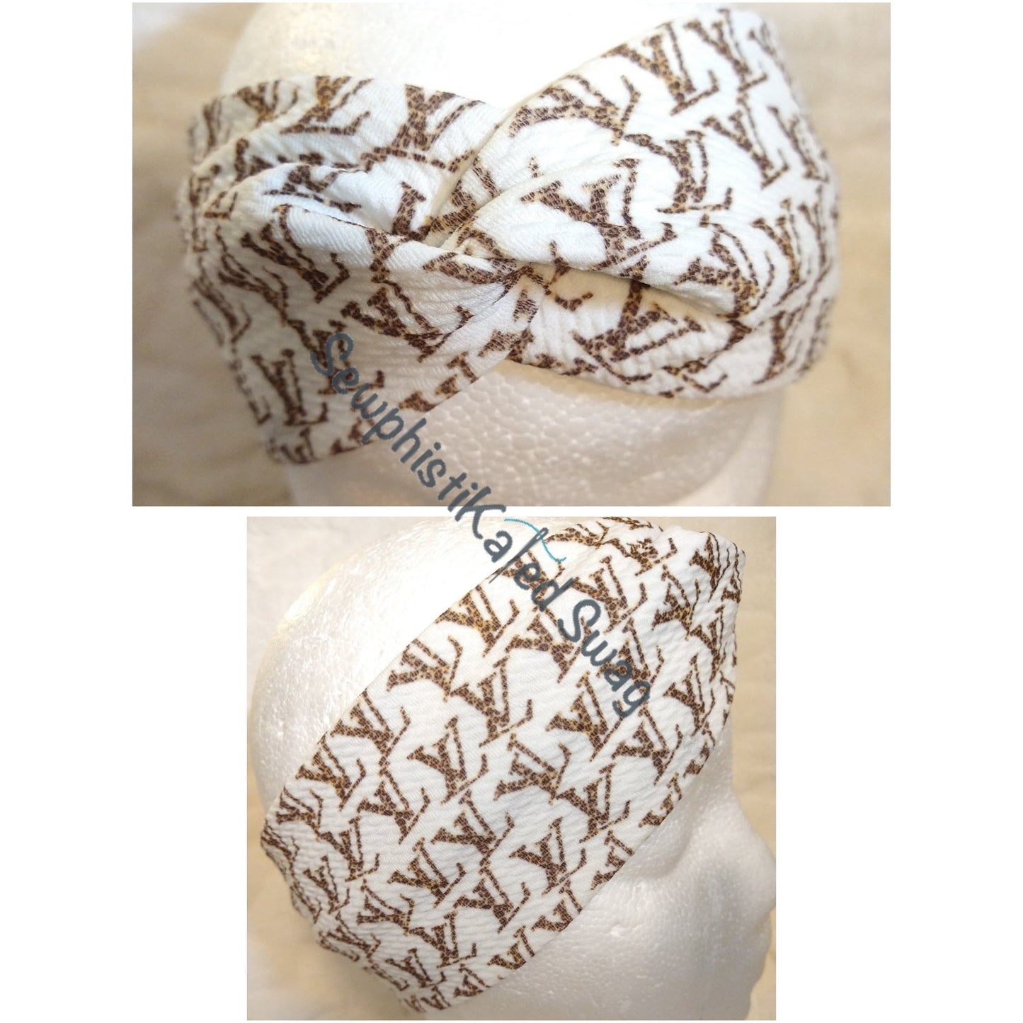 Leopard Print Monogram Bougie Headbands & Scrunchies