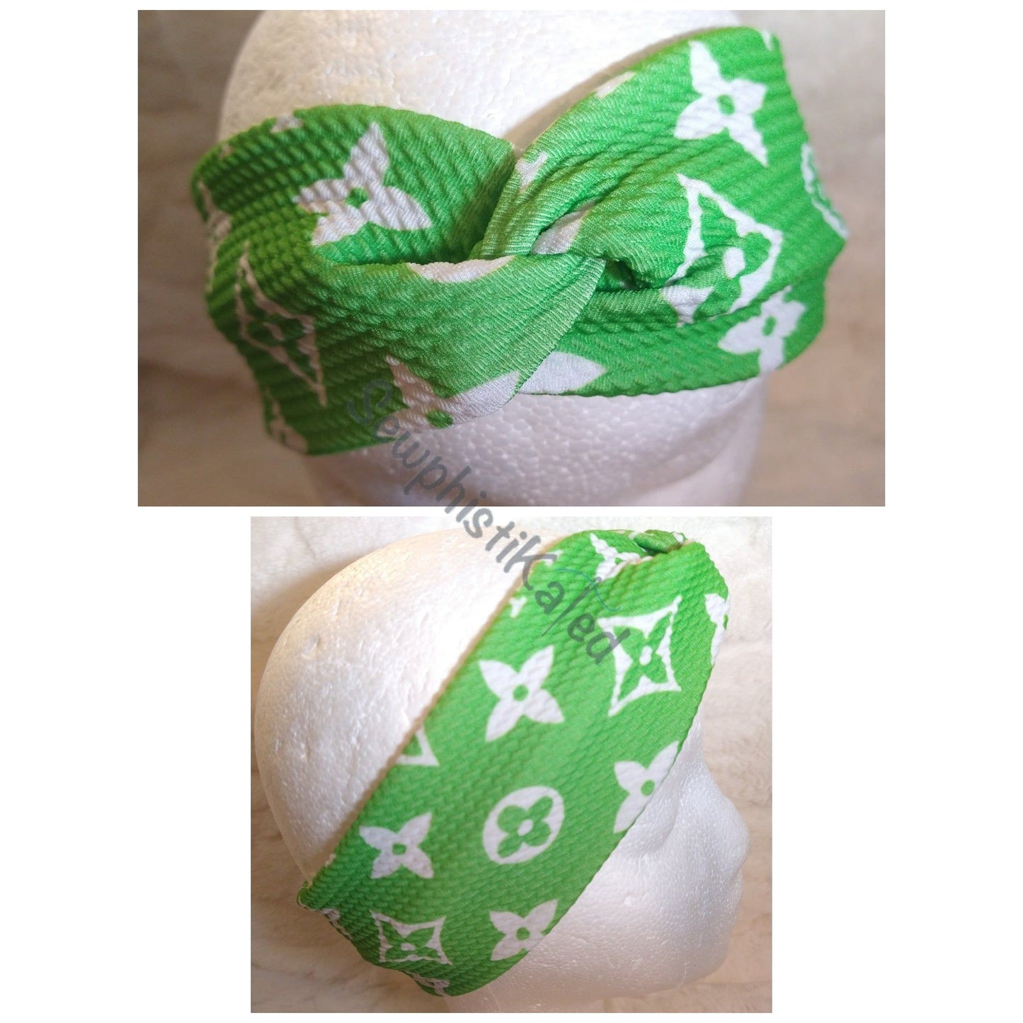 Bright Color Monogram Bougie Headbands & Scrunchies