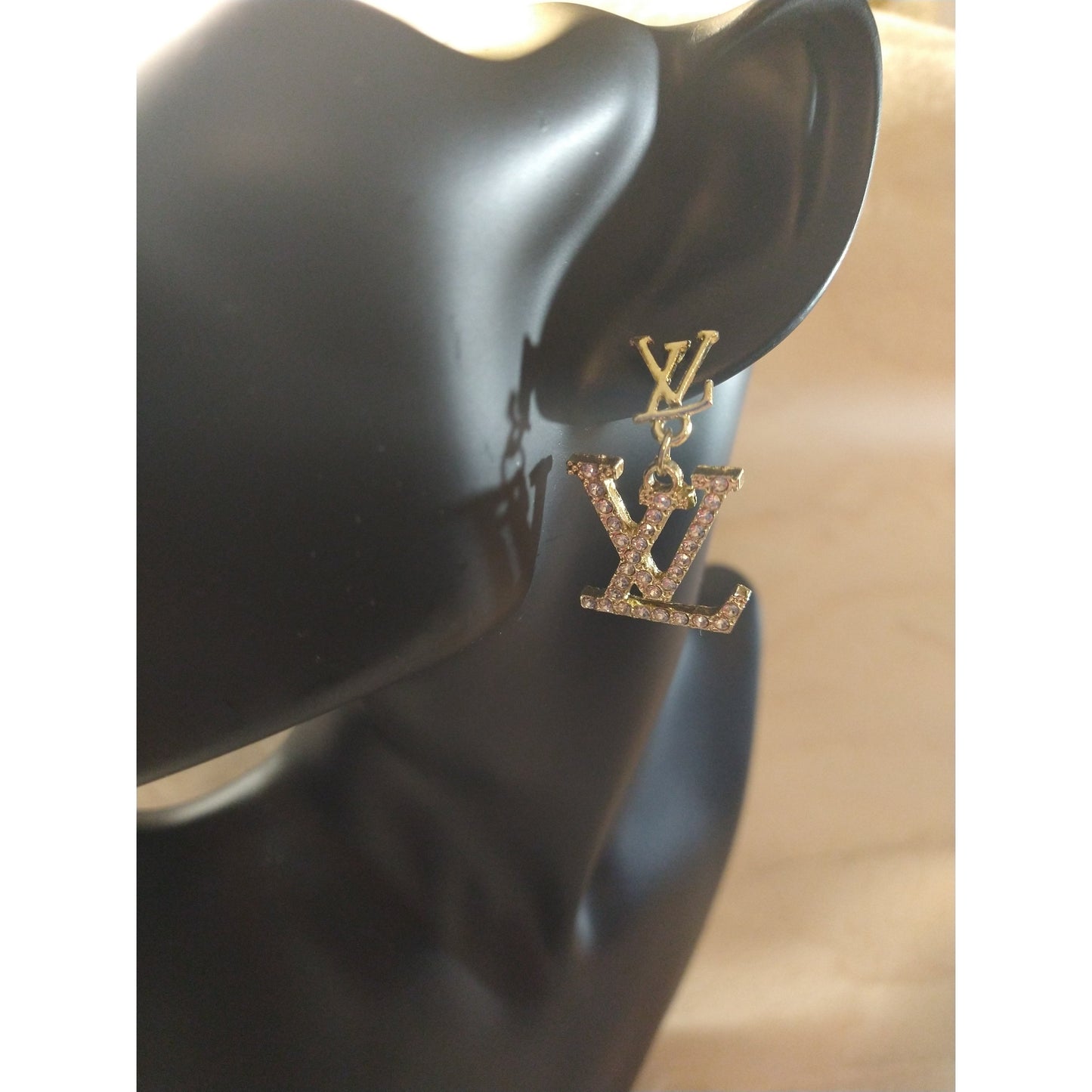 Luxury Fashion Rhinestone Monogram Earrings