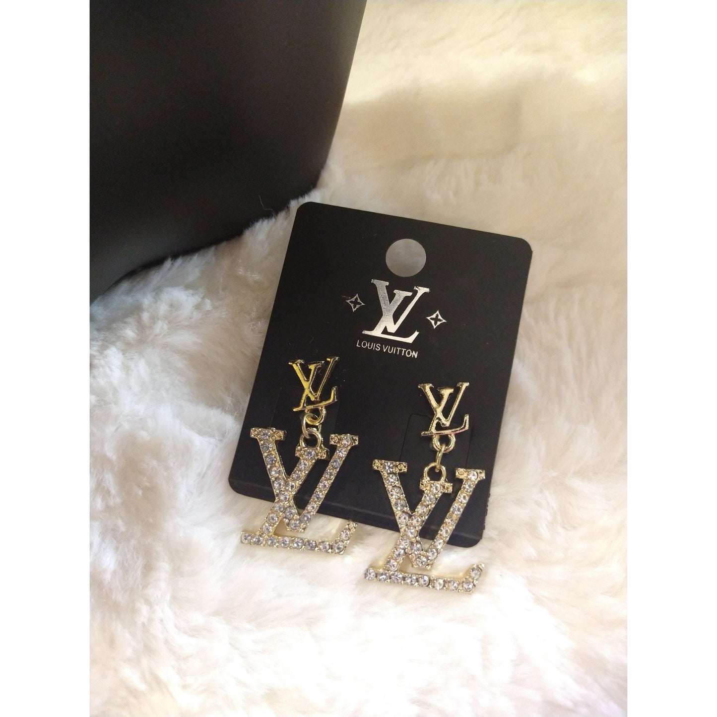 Luxury Fashion Rhinestone Monogram Earrings