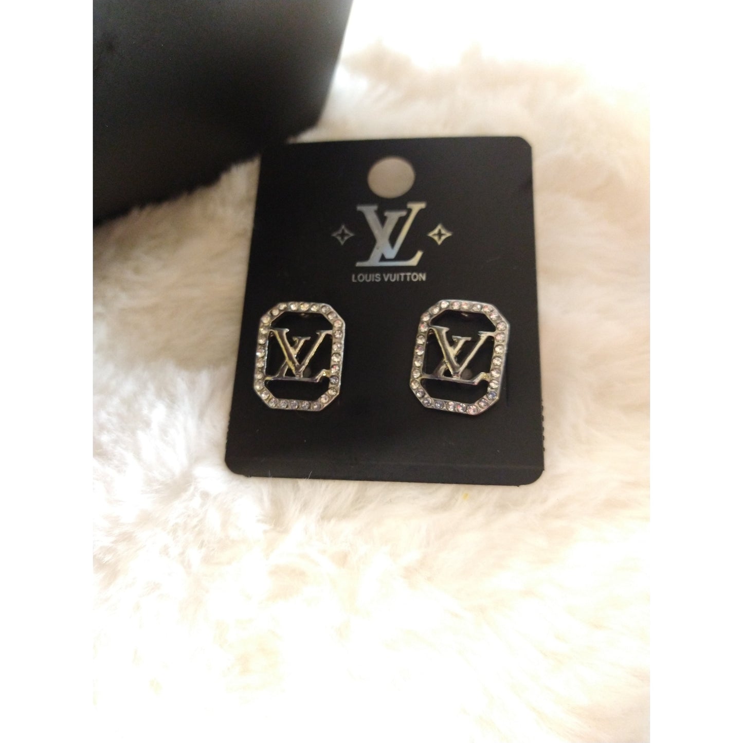 Luxury Fashion Rhinestone Monogram Stud Earrings