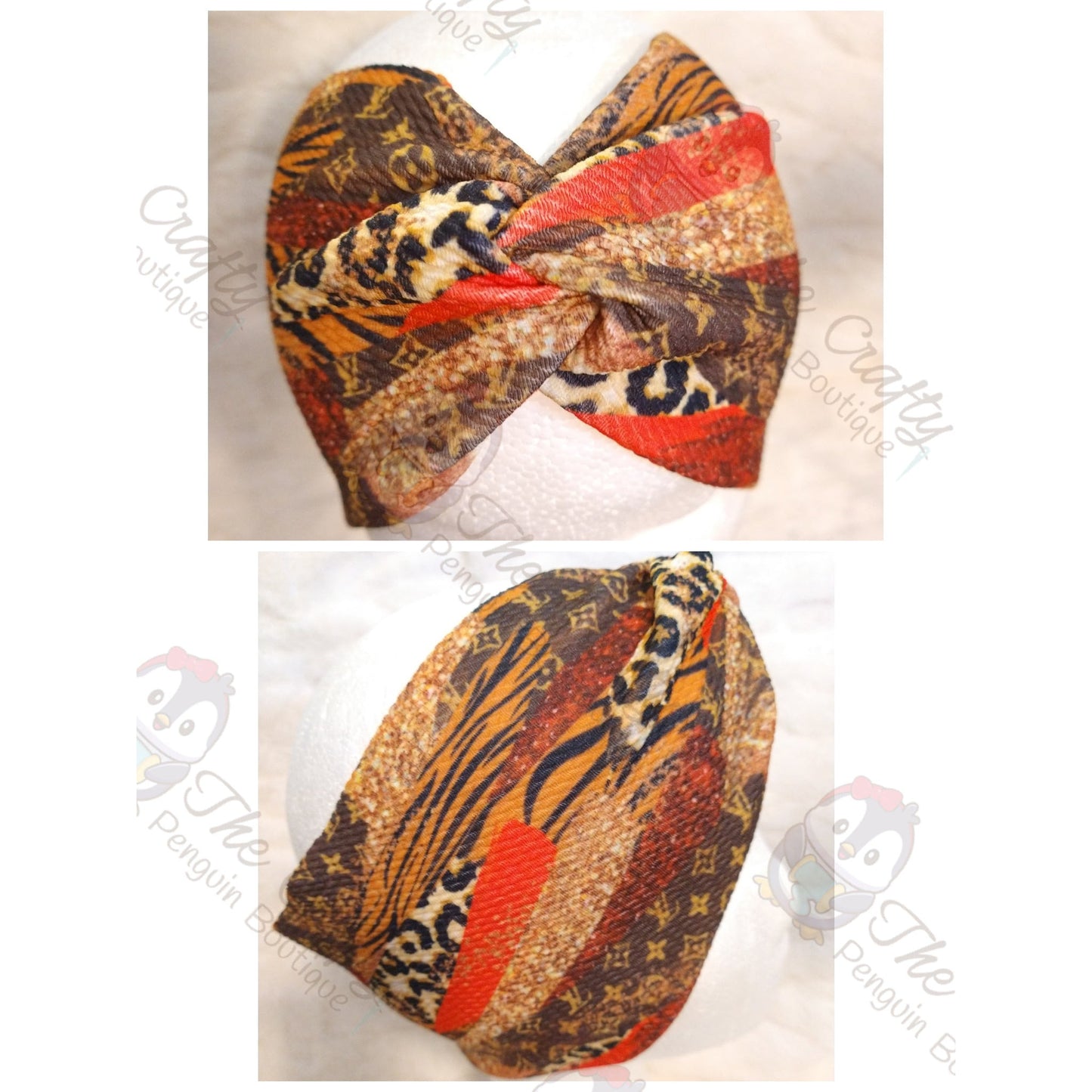 Monogram Bougie Animal Print Brush Strokes Headbands & Scrunchies
