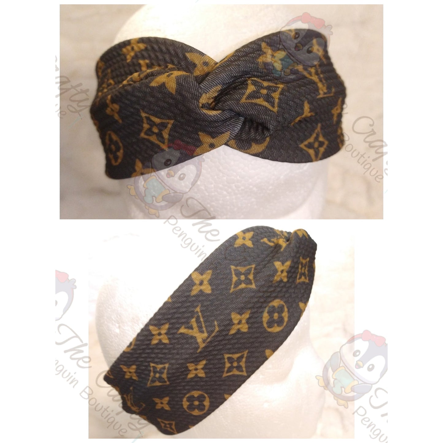 Brown Monogram Bougie Headbands & Scrunchies
