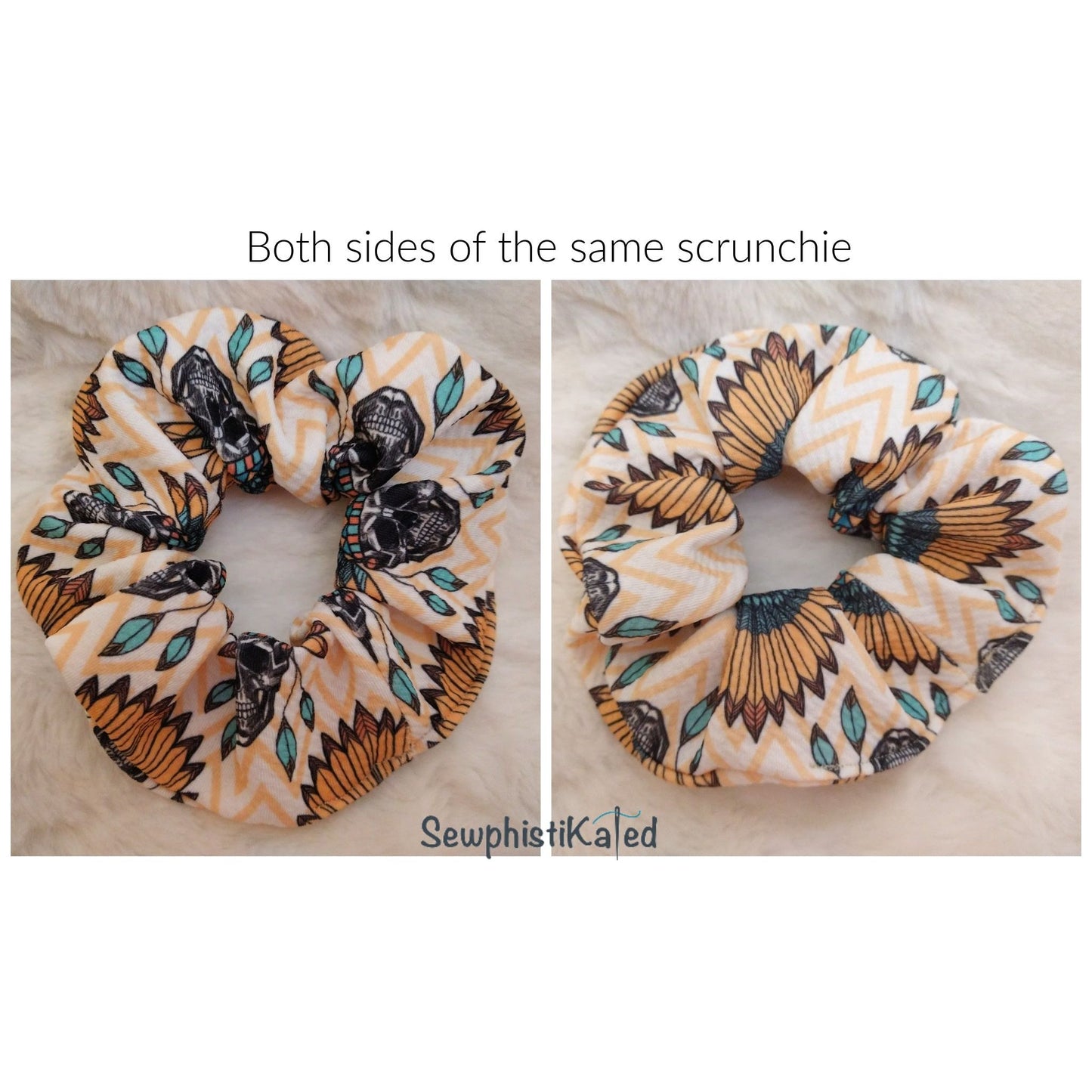 Native Skull Scrunchie