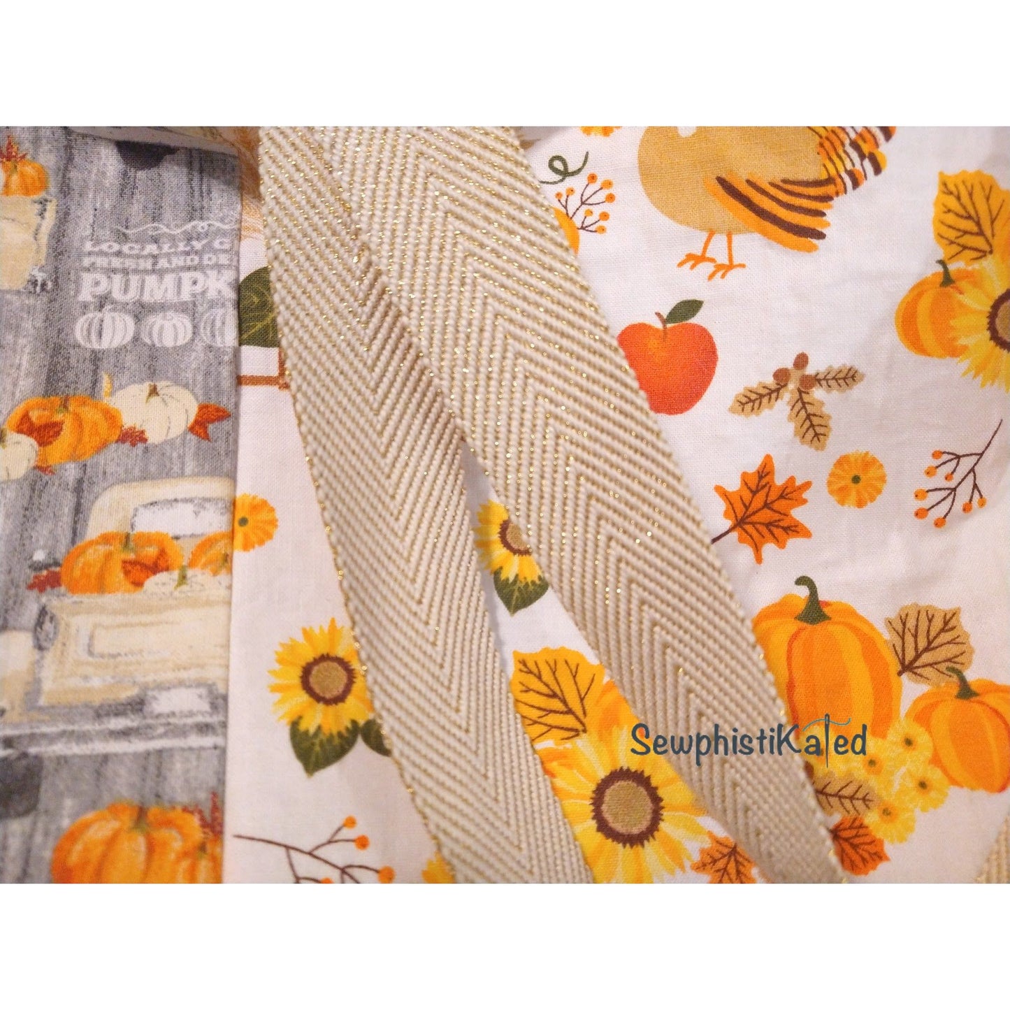 Autumn Theme Farmer's Market Grocery Shopping Tote Bag