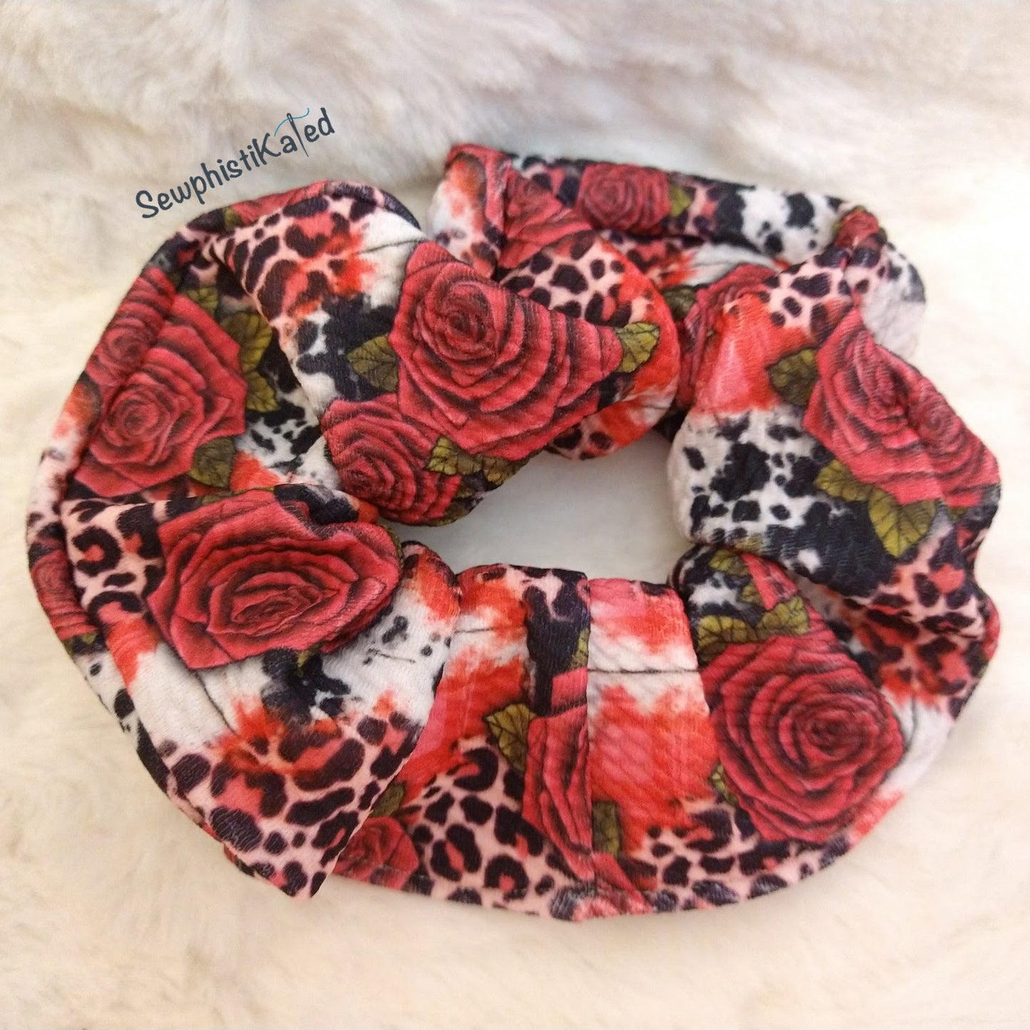 Rose Animal Print Headbands & Scrunchies