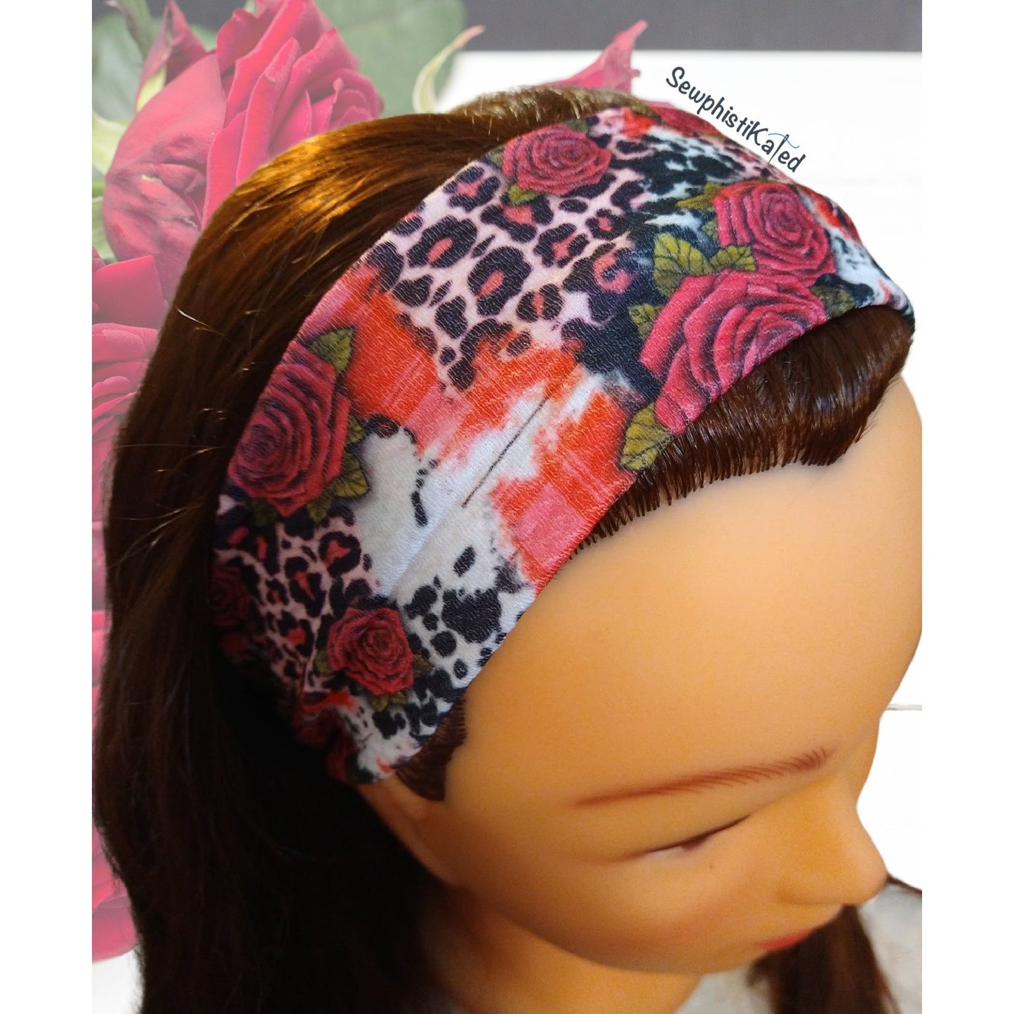 Rose Animal Print Headbands & Scrunchies