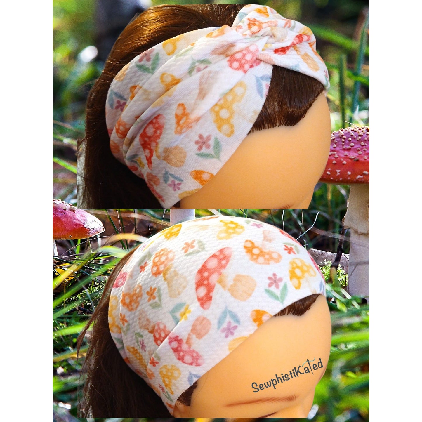 Toadstool Mushrooms Headbands & Scrunchies