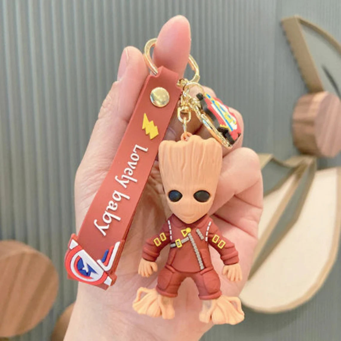 Groot Figurine Keychain