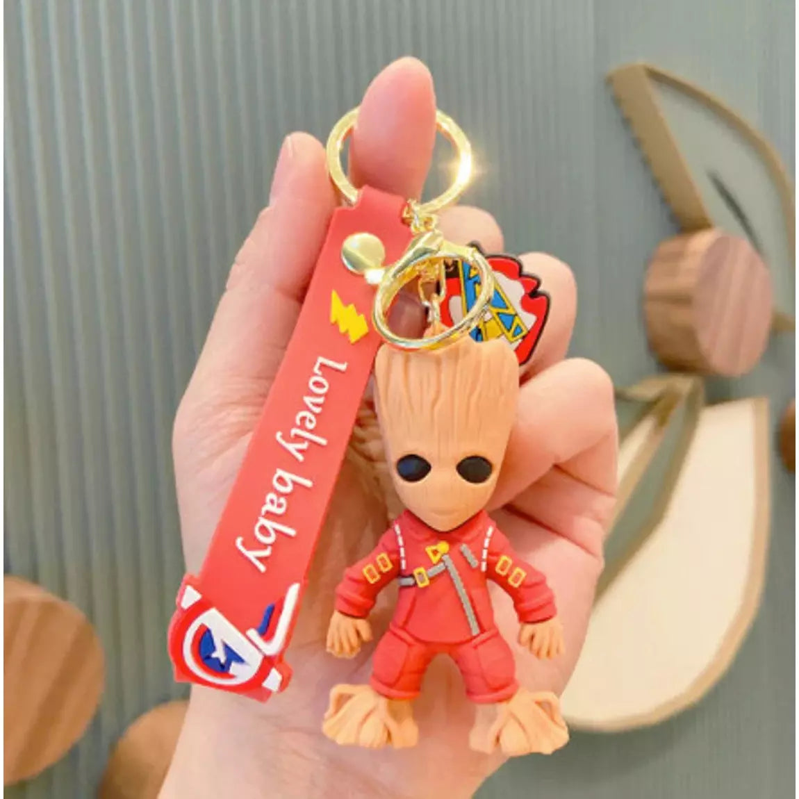 Groot Figurine Keychain