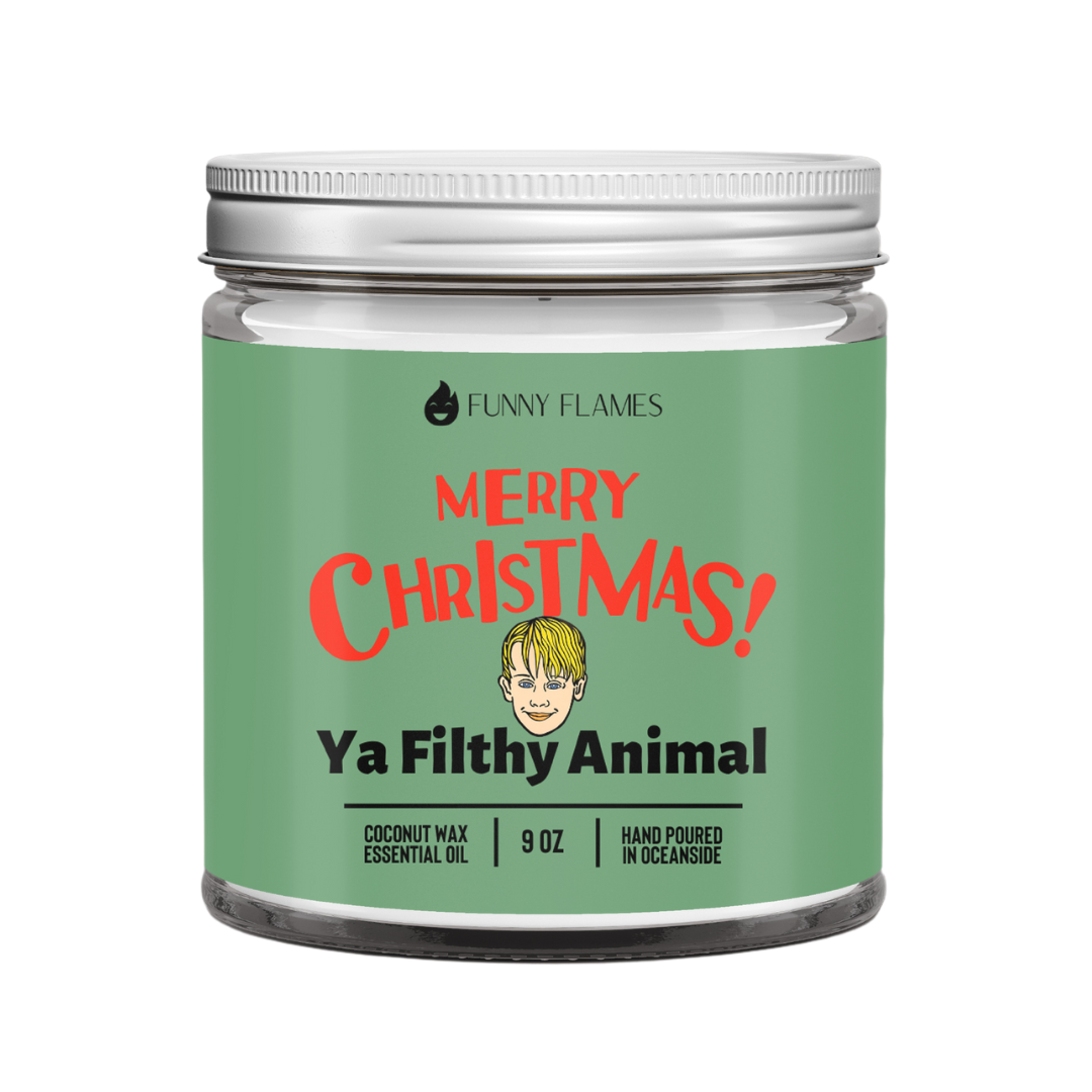 Merry Christmas, Ya Filthy Animal Holiday Candle