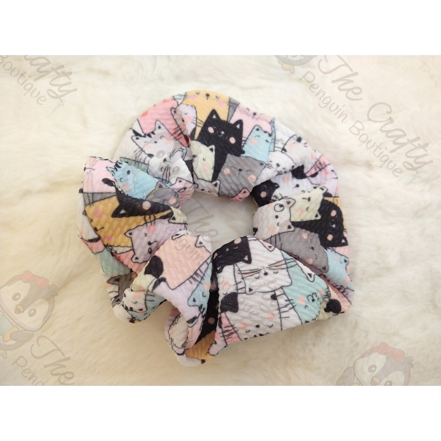 Cartoon Cats Scrunchie