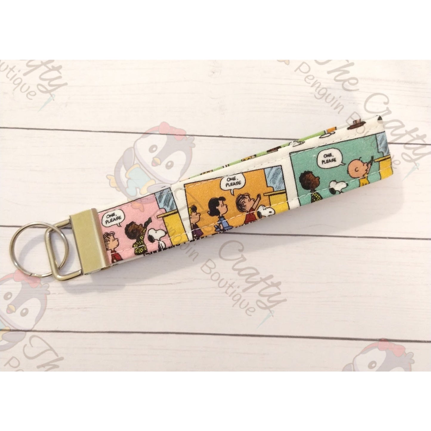 Peanuts Comic Strip Wristlet Keychain