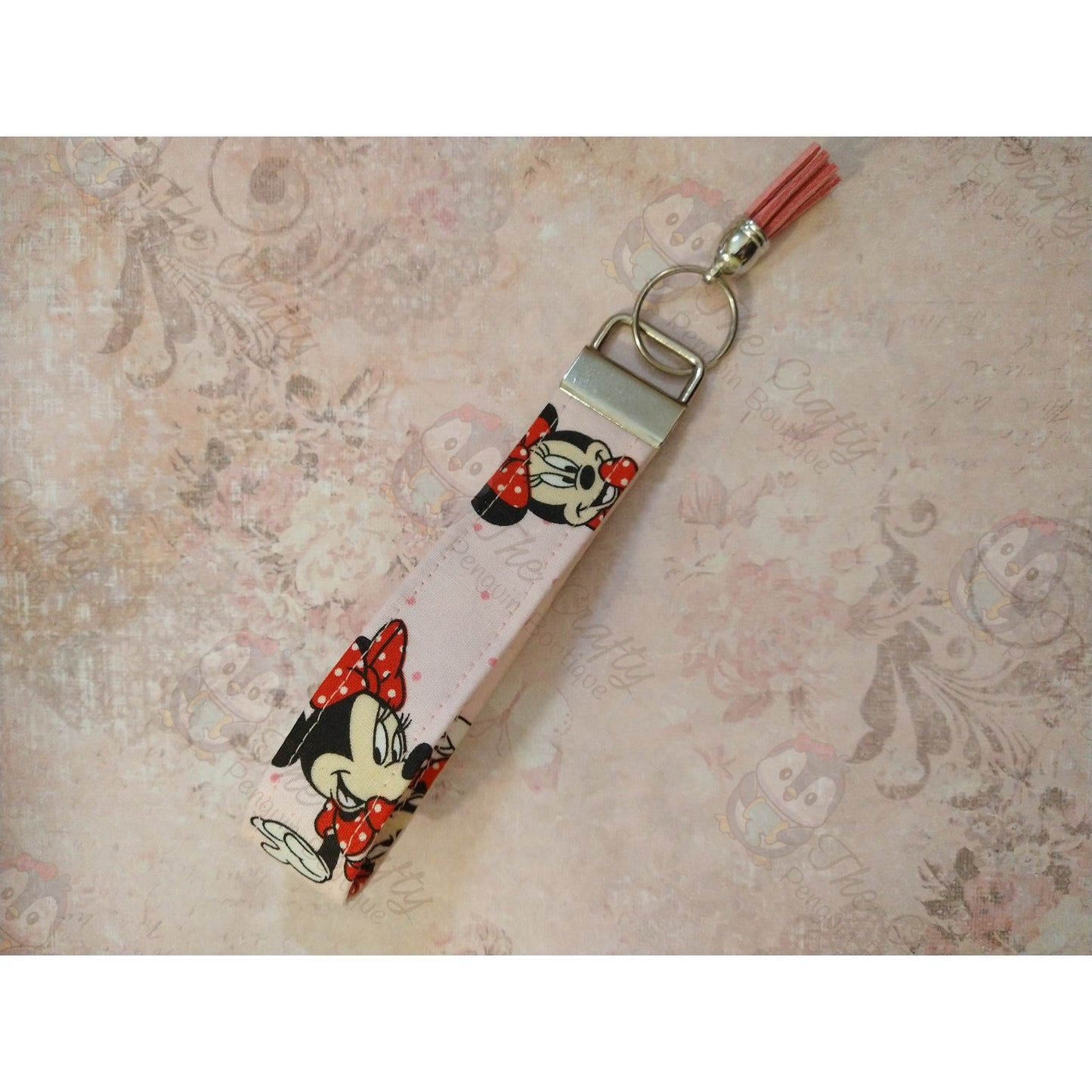 Girl Mouse Wristlet Keychain