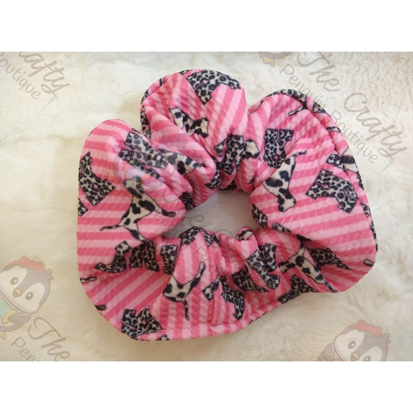 Leopard Print PINK Headband & Scrunchie