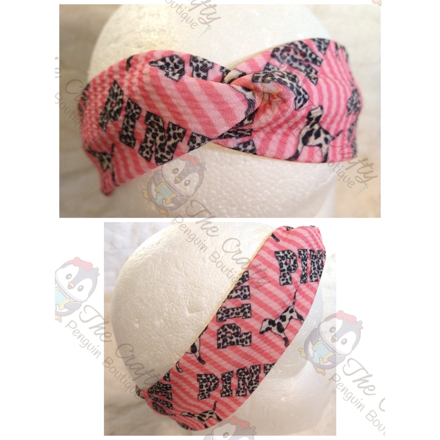 Leopard Print PINK Headband & Scrunchie