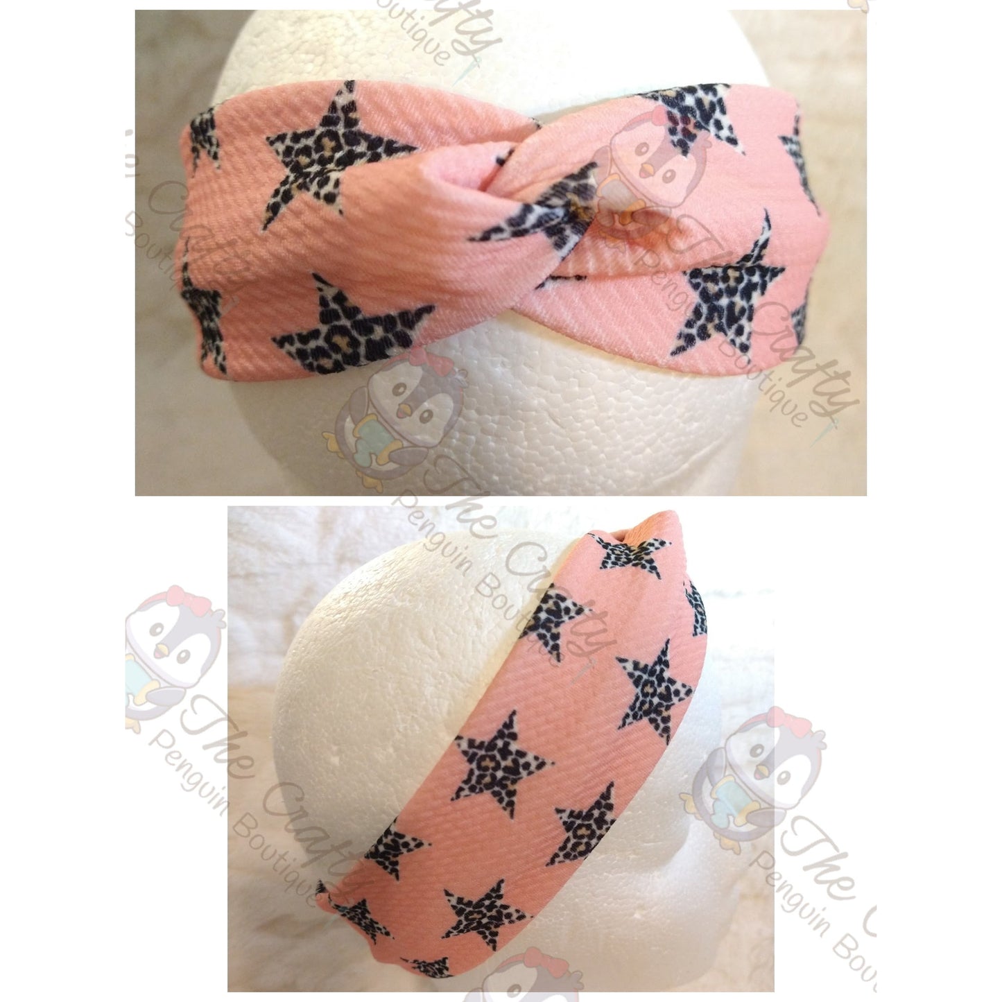 Leopard Print Star Headbands & Scrunchies