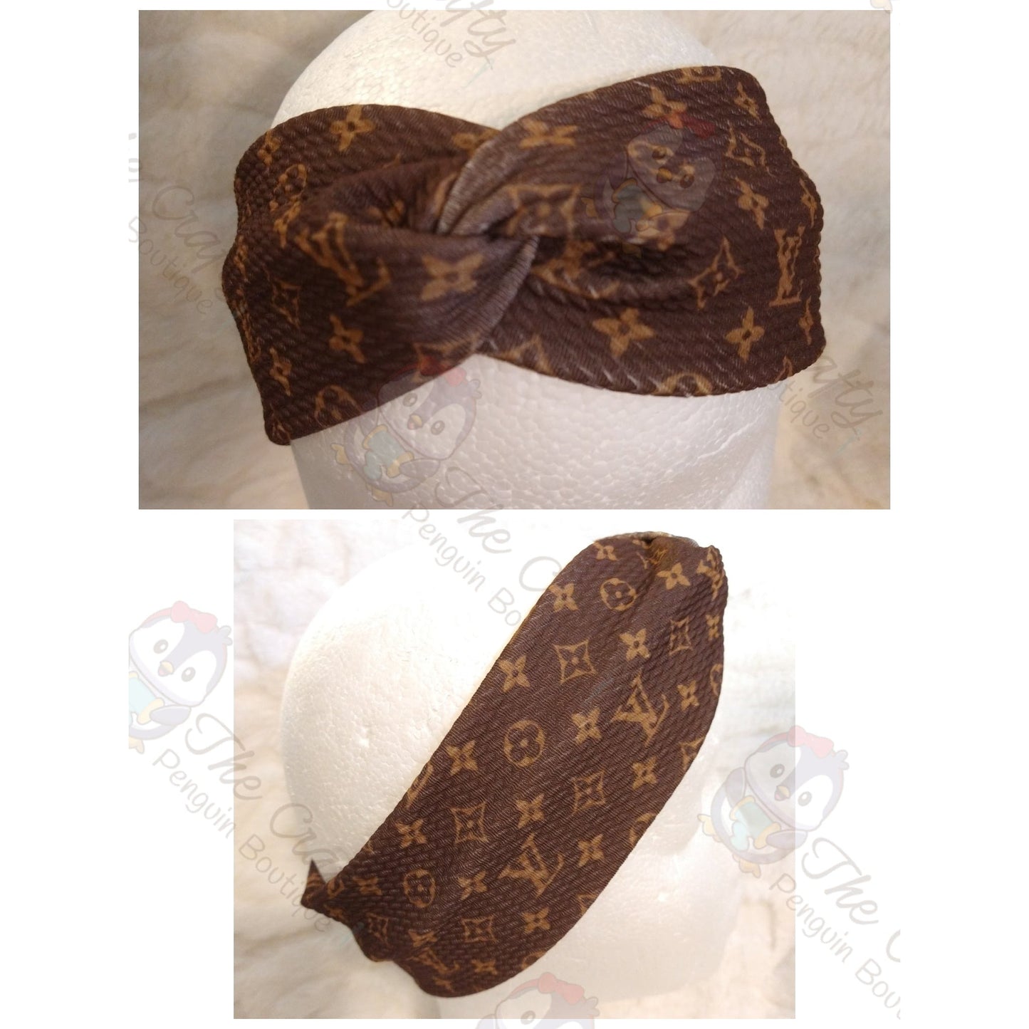 Brown Monogram Bougie Headbands & Scrunchies