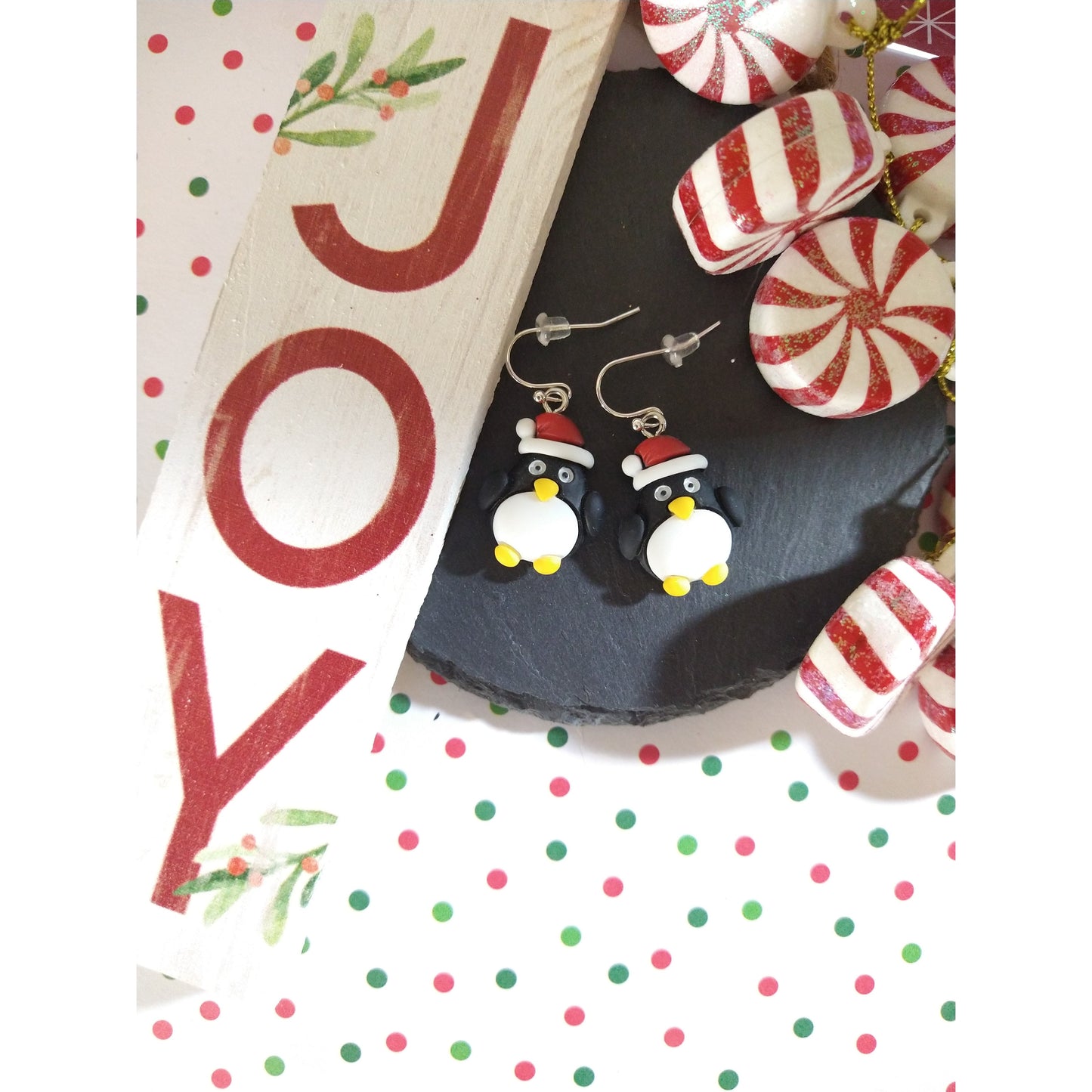 Christmas Penguin Earrings