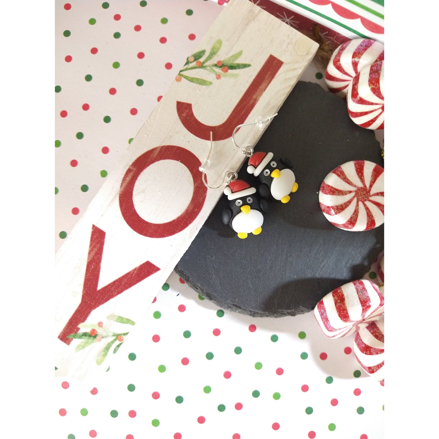 Christmas Penguin Earrings