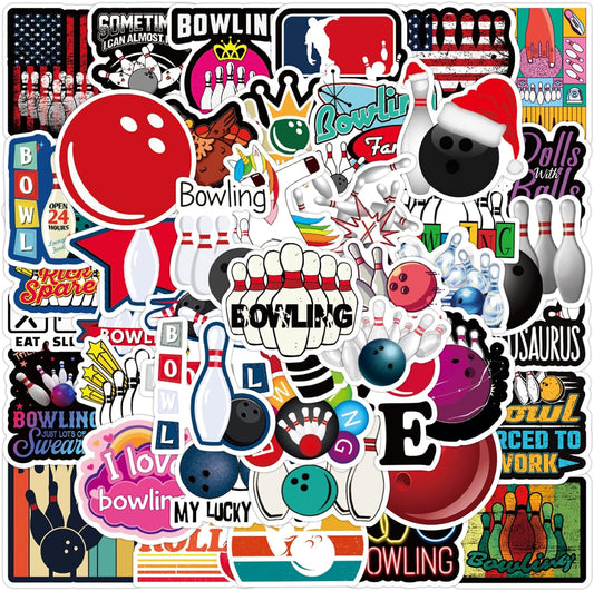 Bowling 50pc Sticker Pack