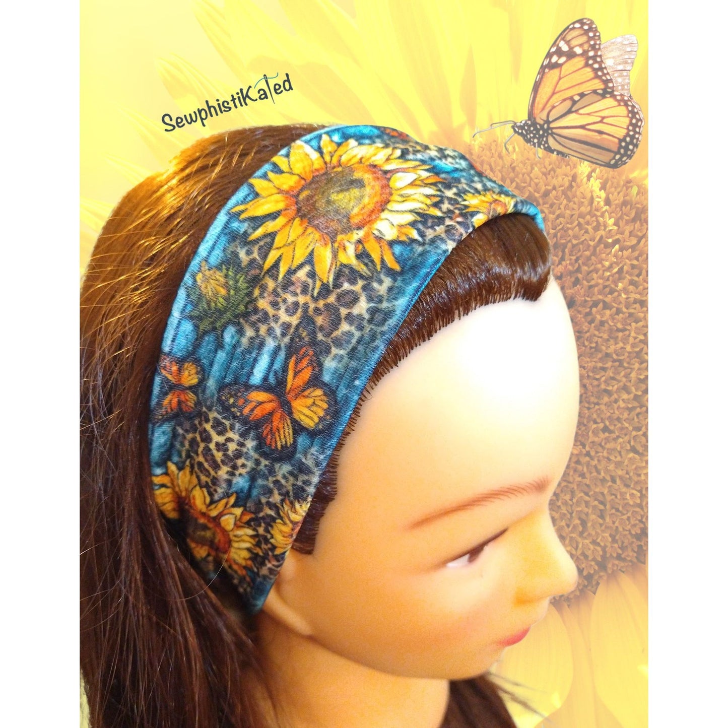 Butterfly Sunflower Headbands & Scrunchies