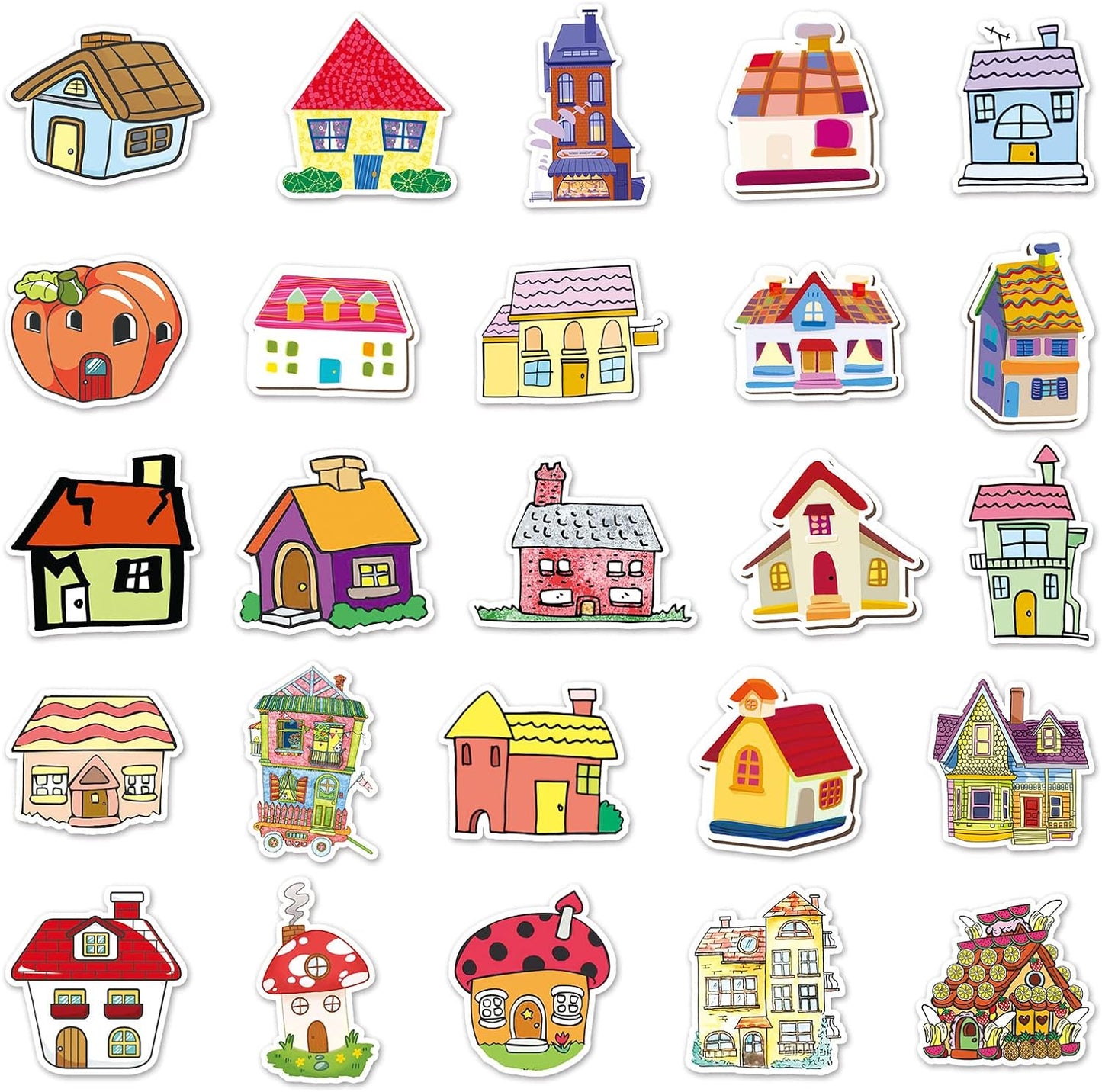 Cartoon House Stickers