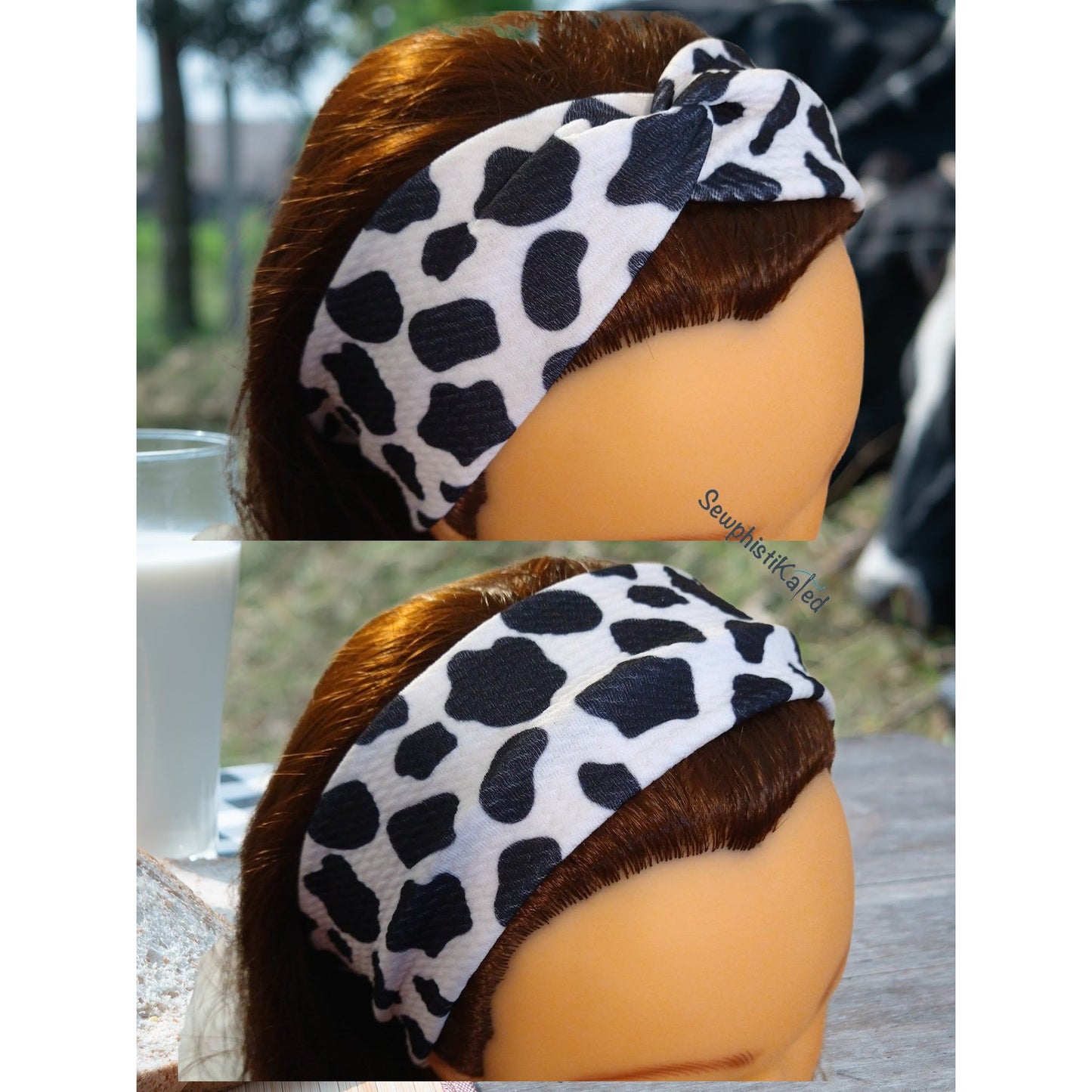 Cow Print Headbands & Scrunchies