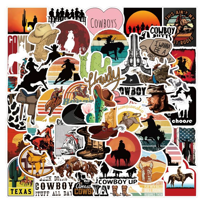 Cowboy 50pc Sticker Pack