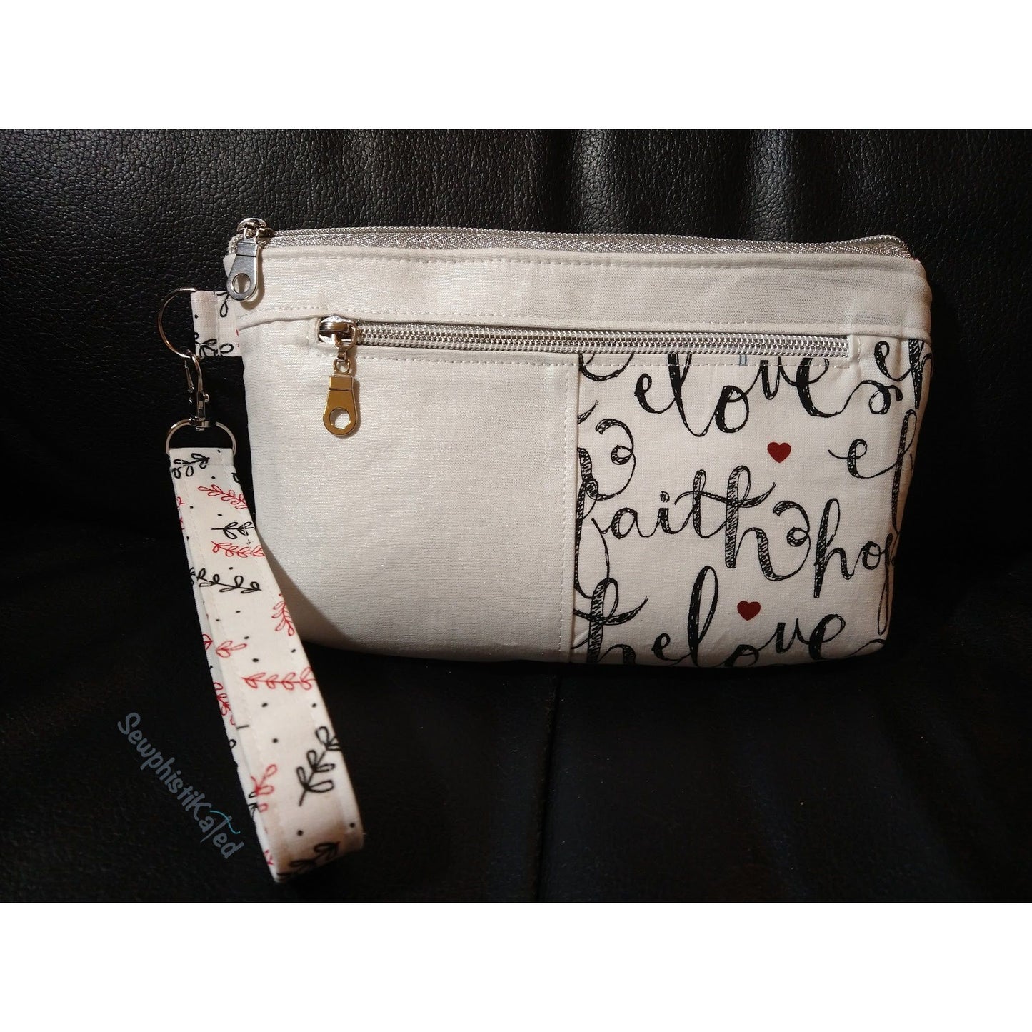 Faith Hope Love Card Slot Wristlet