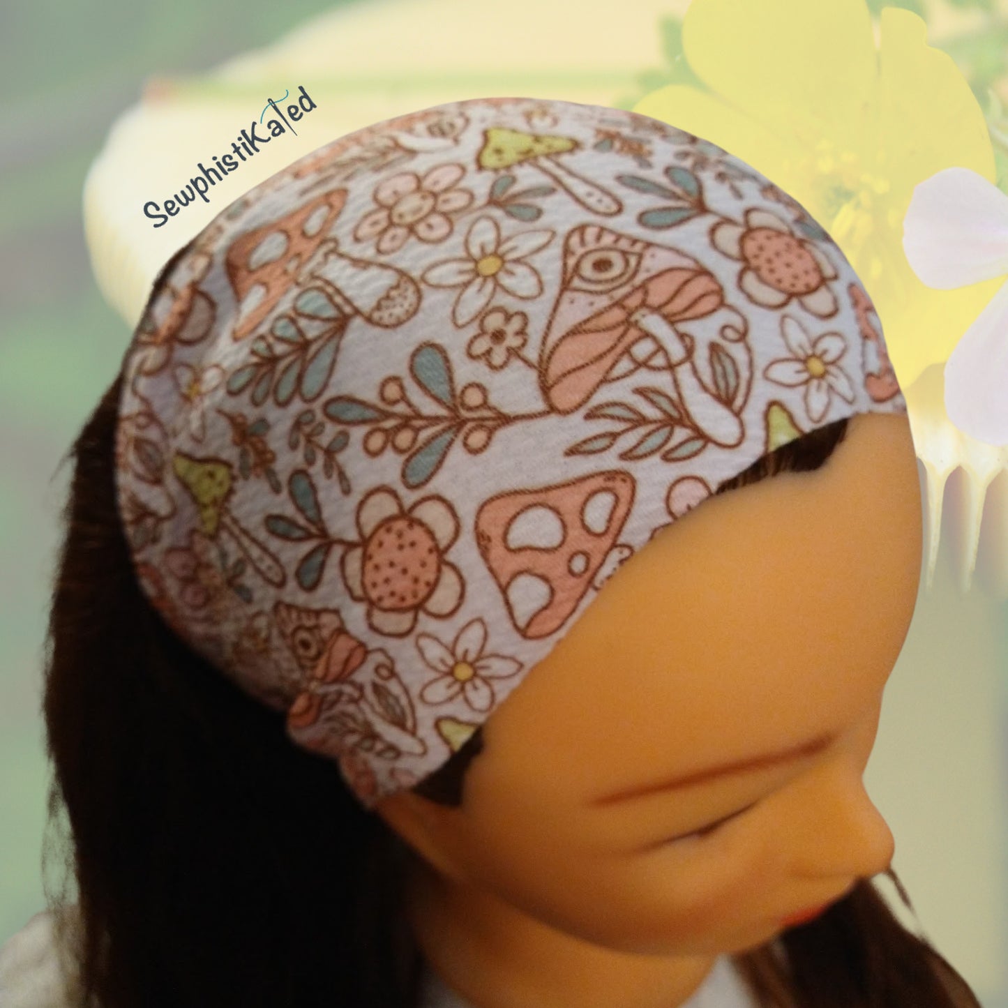 Floral Mushroom Headbands & Scrunchies