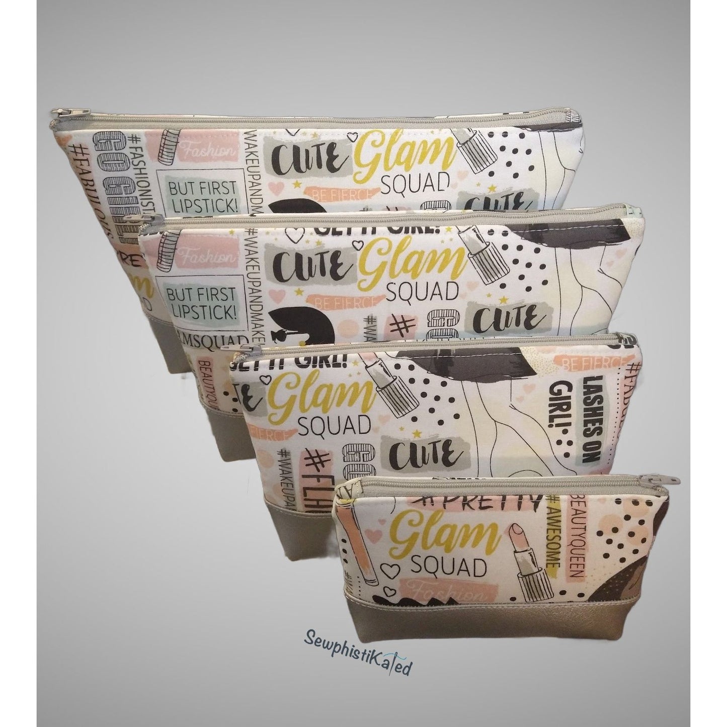 Glam Squad 4pc Makeup Bag Set