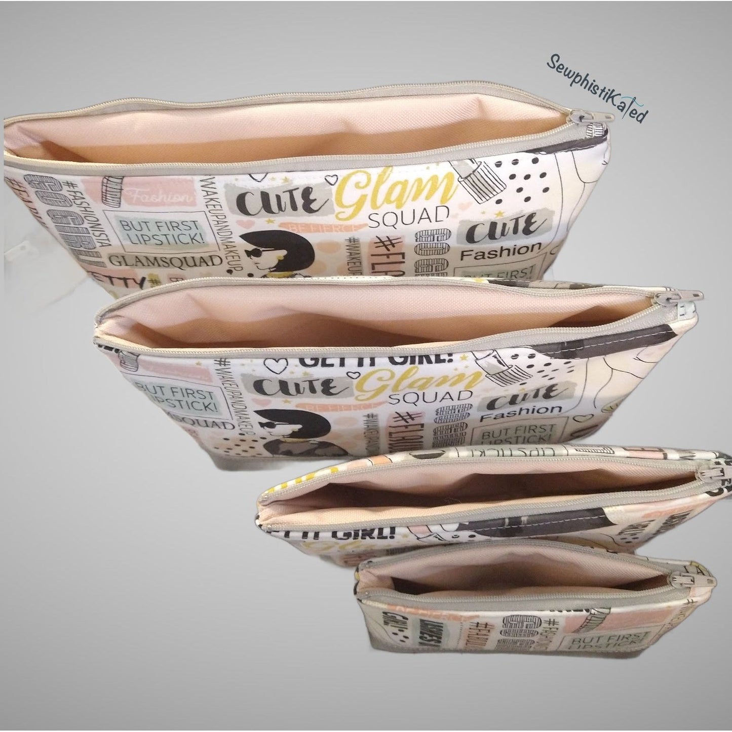 Glam Squad 4pc Makeup Bag Set