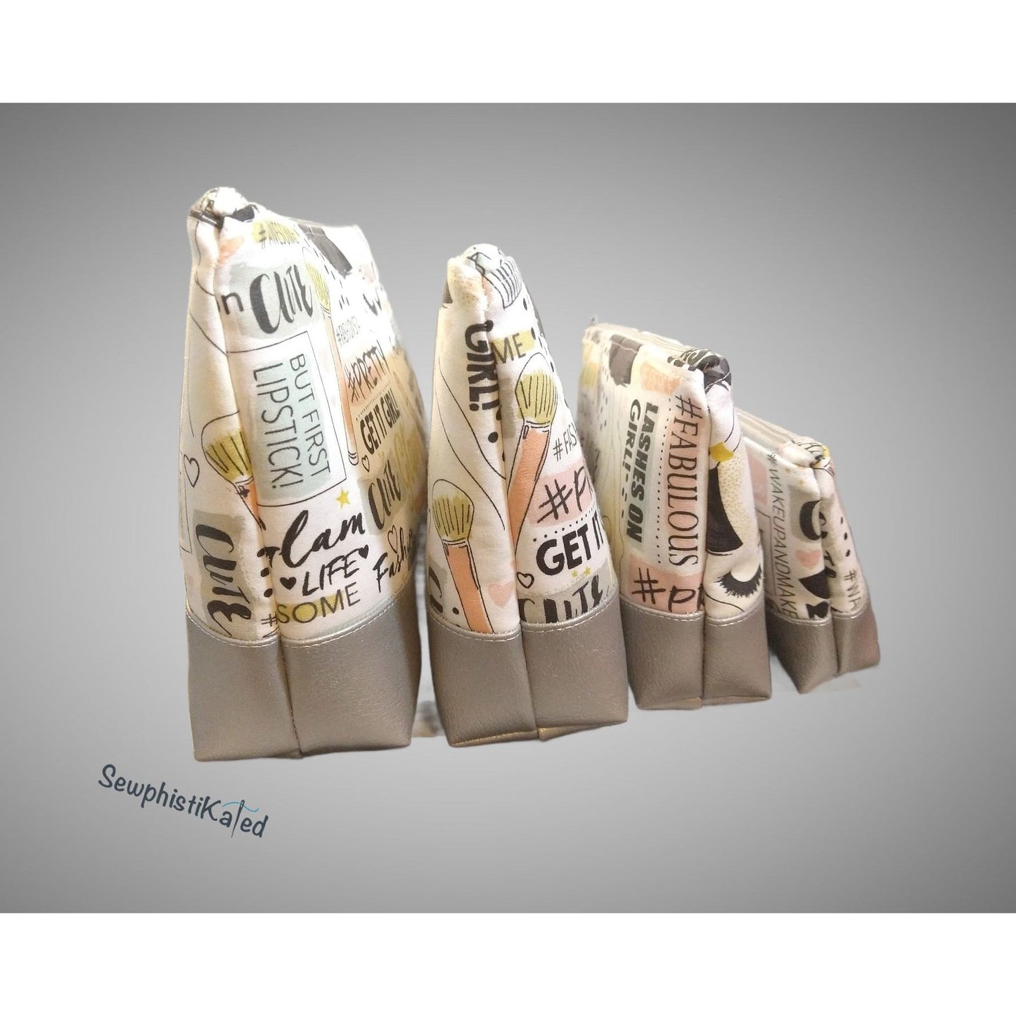Glam Squad 4pc Makeup Bag Set