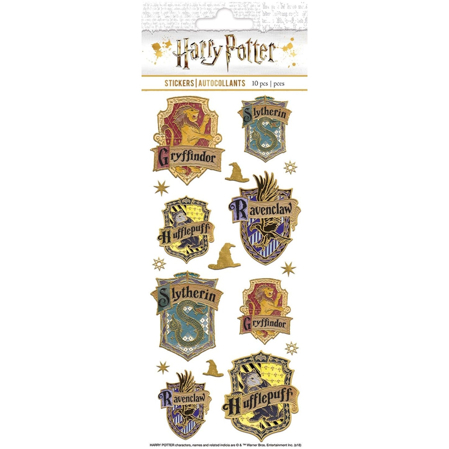 Harry Potter Faux Enamel House Crest Stickers