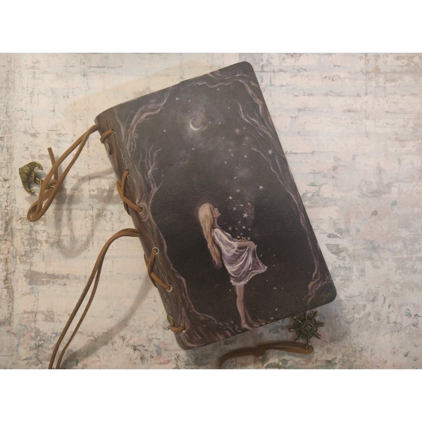 Wishing Girl Faux Leather Bound Journal