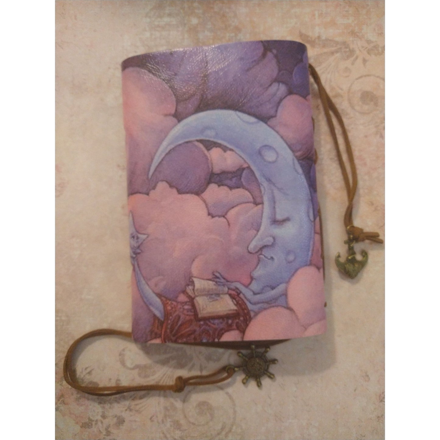 Moon Bedtime Faux Leather Bound Journal