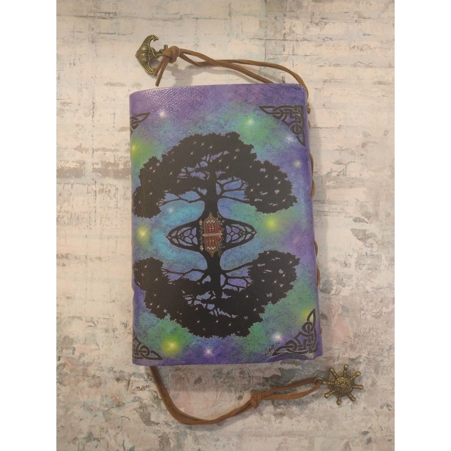 Fairy Tree House Faux Leather Bound Journal