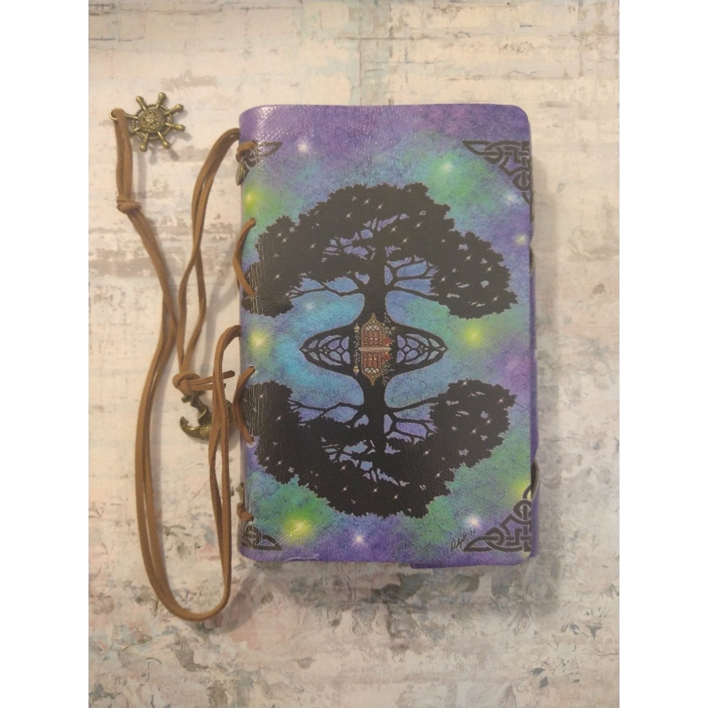 Fairy Tree House Faux Leather Bound Journal