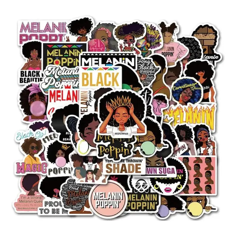 Melanin Poppin' 100pc Sticker Pack