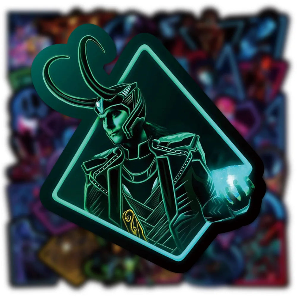 Neon Heroes & Villains Stickers (Pack A)