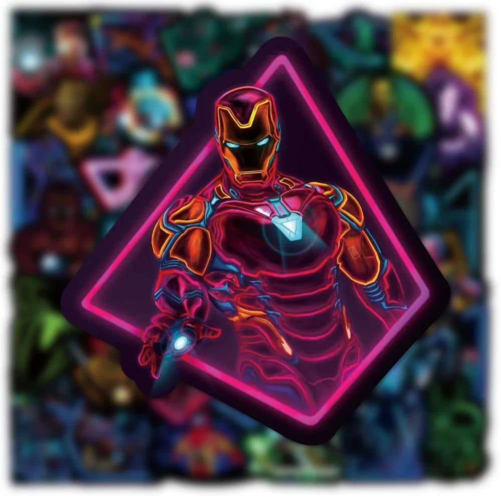 Neon Heroes & Villains Stickers (Pack B)